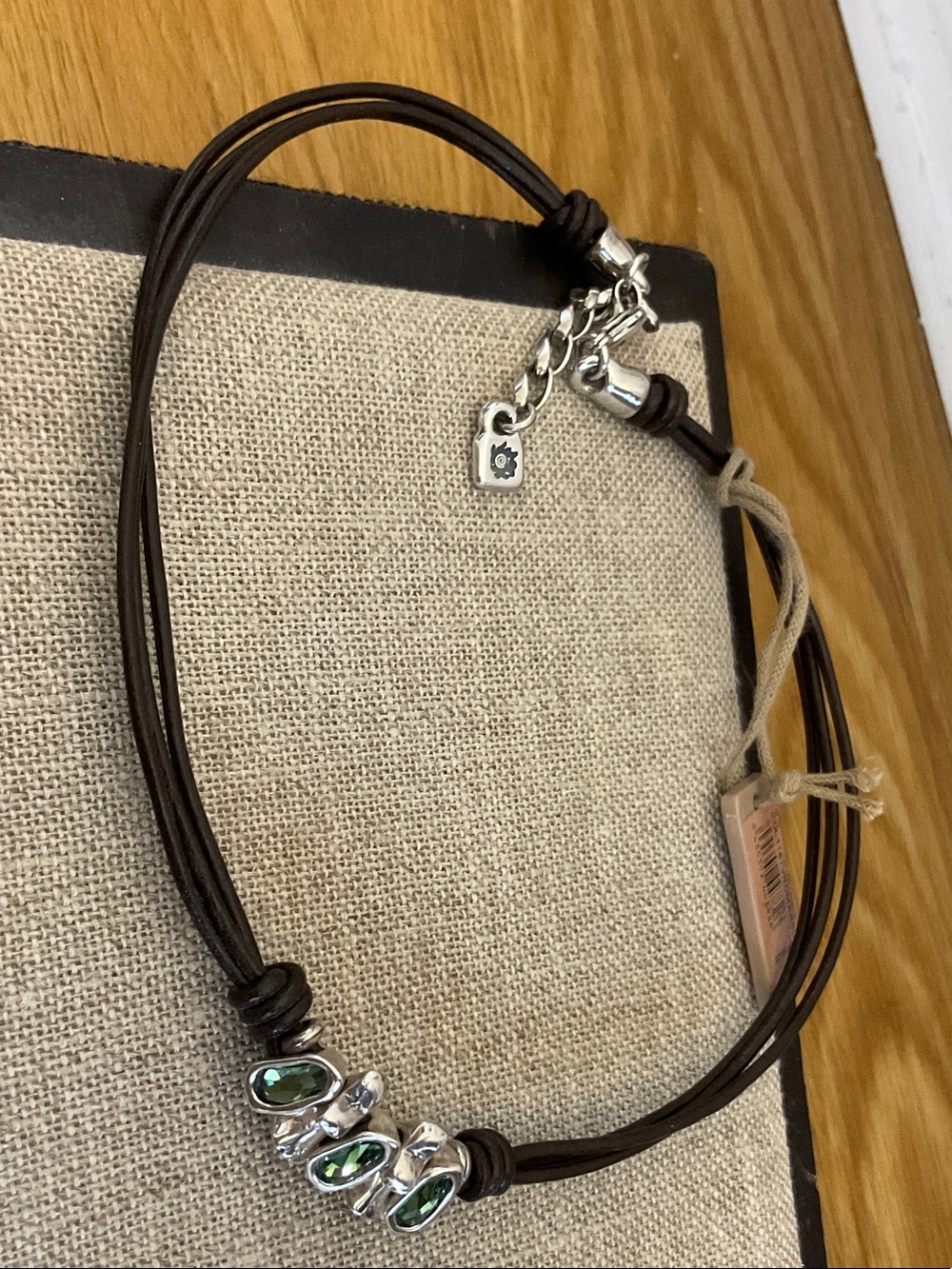 NWT Uno de 50 Silver-plated/Leather Choker “Instinct”